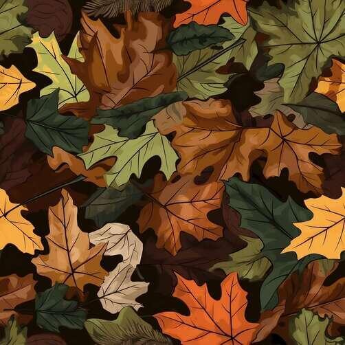 Download Seamless Autumn Leaves Pattern Patterns Online - Creative Fabrica