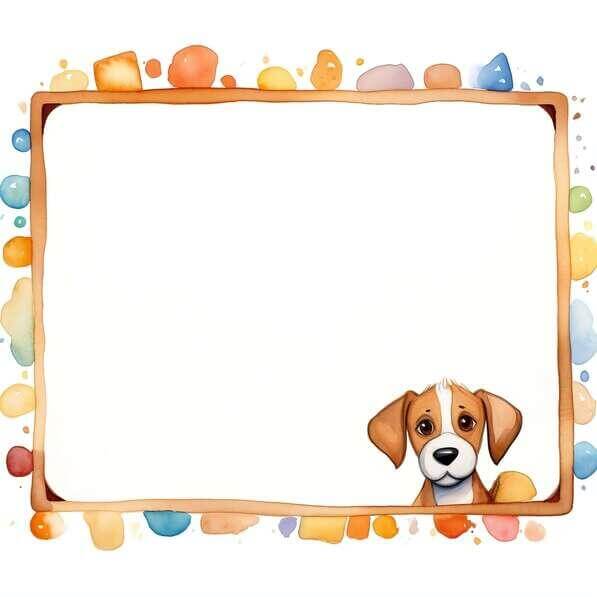 Download Dog in Empty Picture Frame Backgrounds Online - Creative Fabrica