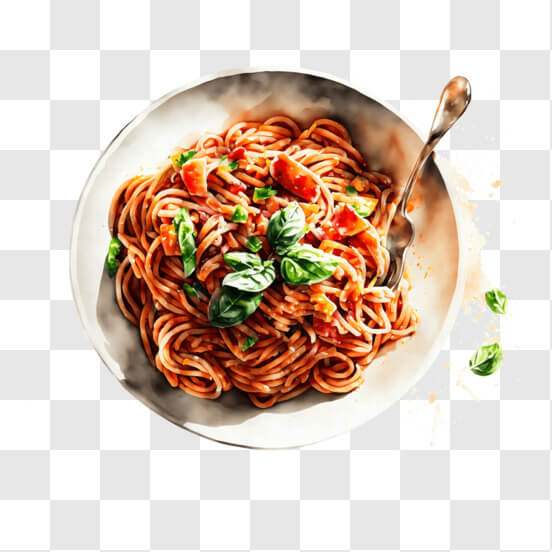 Download Delicious Spaghetti and Pasta Bowls PNG Online Creative Fabrica