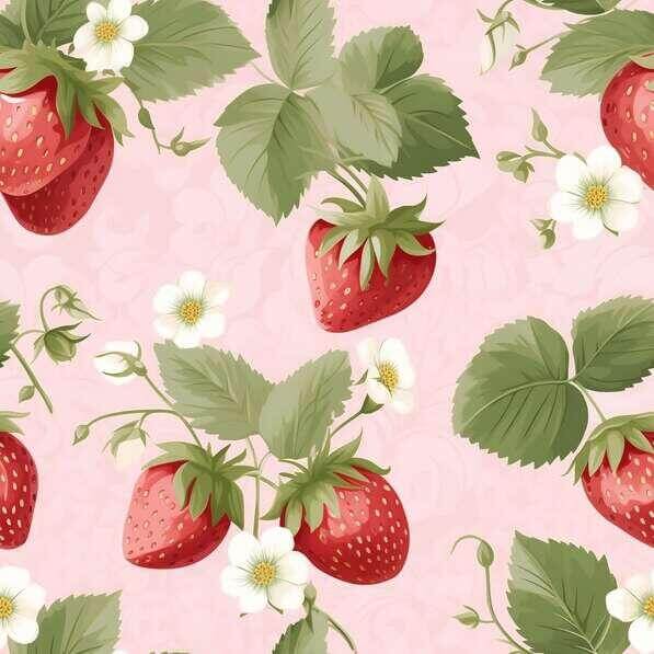 Download Sweet Strawberries Seamless Pattern Background Patterns Online ...