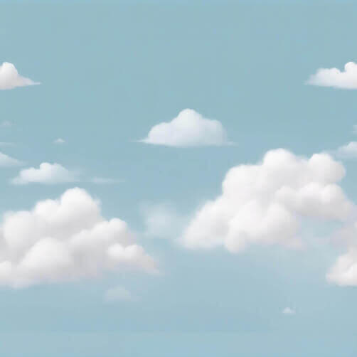Bunter Cartoon-Himmel mit weißen Wolken Hintergründe thumbnail