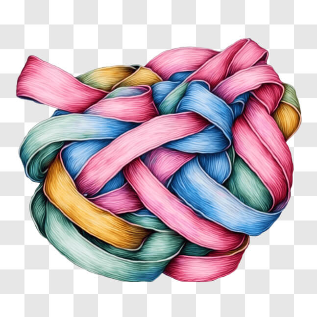 Download Colorful Bundle of Ribbons for Gifts and Decorations PNGs ...