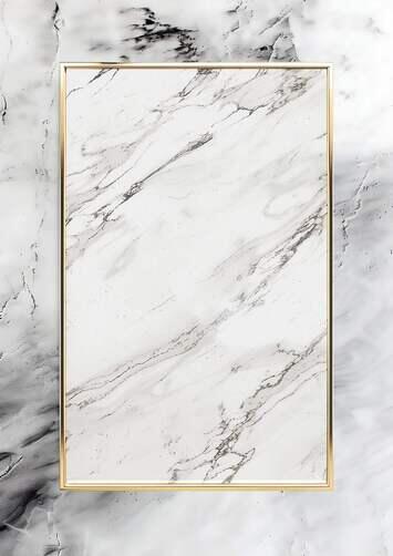 Gold Frame on White Marble Background Gold Frame on White Marble Background thumbnail