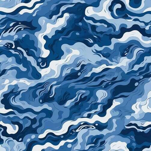 Blue and White Seamless Wave Pattern Blue and White Seamless Wave Pattern thumbnail