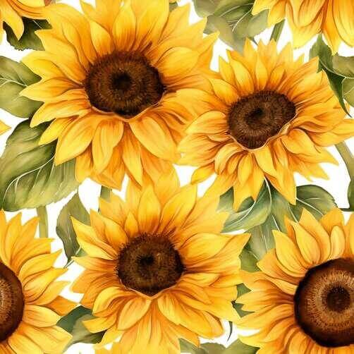 Seamless Sunflower Pattern on White Background Seamless Sunflower Pattern on White Background thumbnail