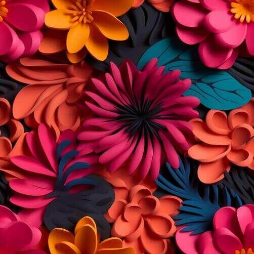 Colorful 3D Paper Flower Arrangement for Decorative Use Colorful 3D Paper Flower Arrangement for Decorative Use thumbnail