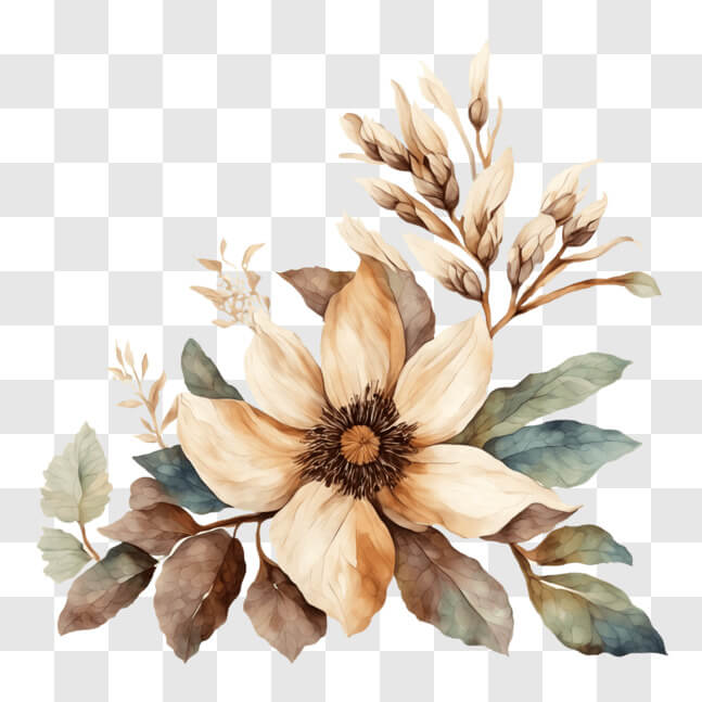 Brown Flower PNG - Download Free & Premium Transparent Brown Flower PNG ...