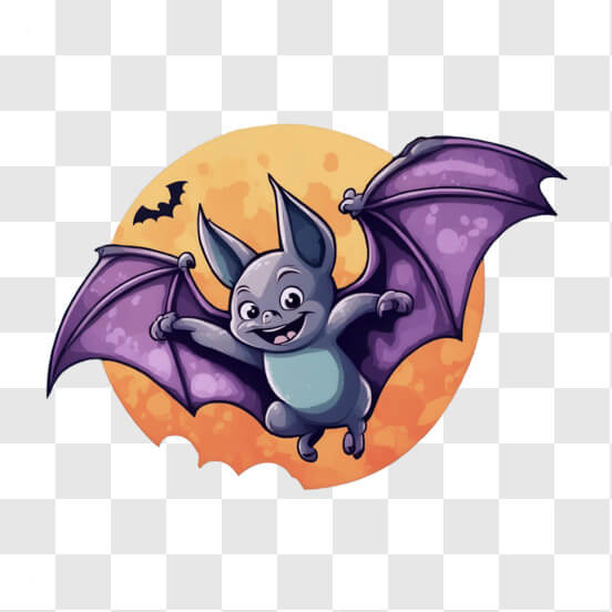 Cute Cartoon Bat Flying Against Full Moon Patterns Cute Cartoon Bat Flying Against Full Moon Patterns thumbnail