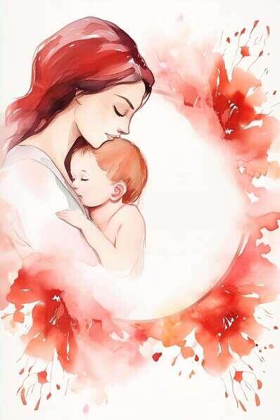 download-mother-and-baby-in-floral-setting-backgrounds-online