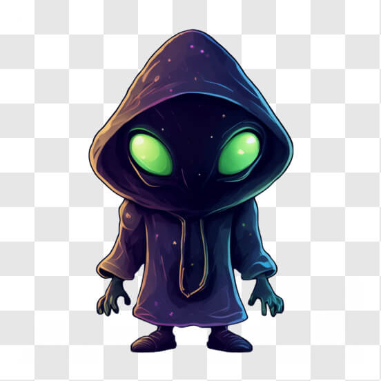 Download Purple Alien in the Dark Cartoons Online - Creative Fabrica