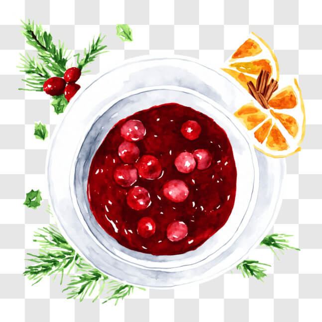 Download Vibrant Cranberry Sauce For Holiday Celebrations Png Online Creative Fabrica