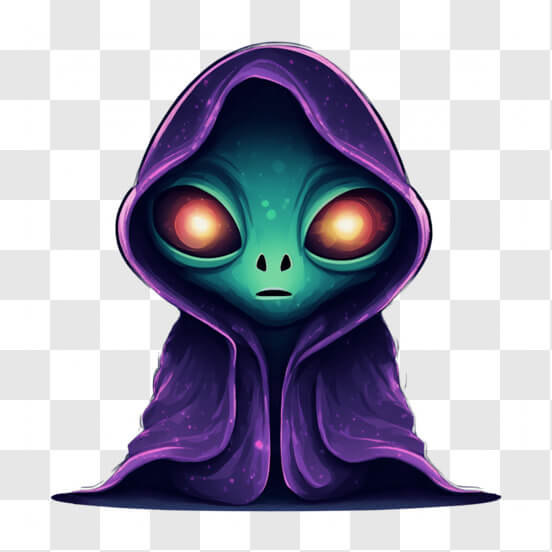 Download Purple Alien in the Dark Cartoons Online - Creative Fabrica
