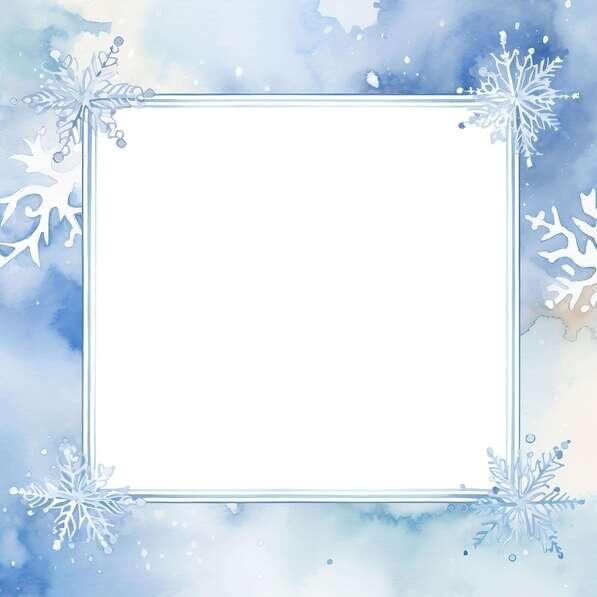 Download Versatile Blue and White Watercolor Background with Snowflakes ...