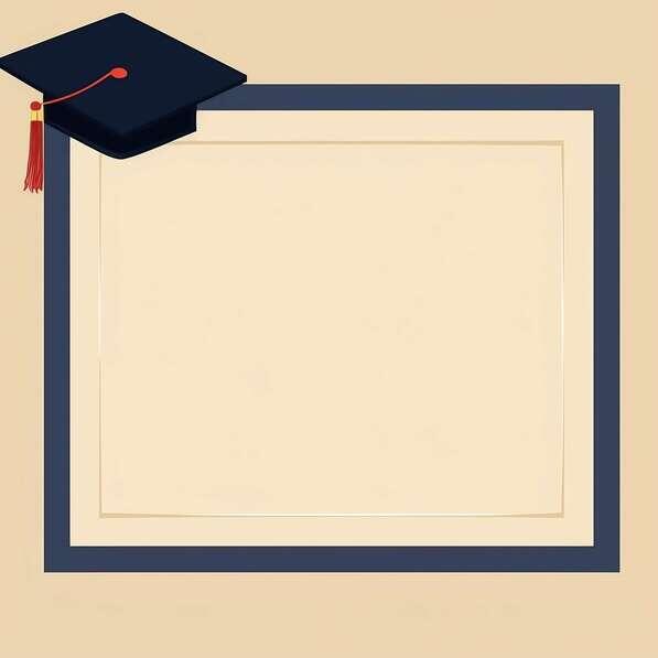 Empty Graduation Frame Download Empty Frame with Graduation Cap and Tassel Backgrounds Online ...