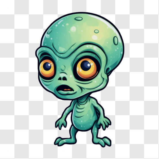 Download Cartoon Alien in Swimsuit Standing Cartoons Online - Creative ...
