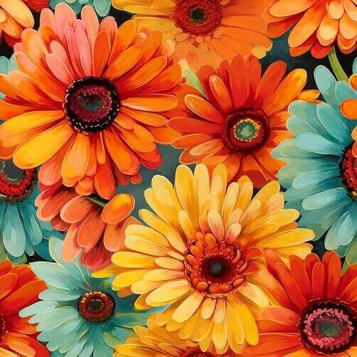 Download Vibrant Paper Flower Pattern for Decorative Use Patterns