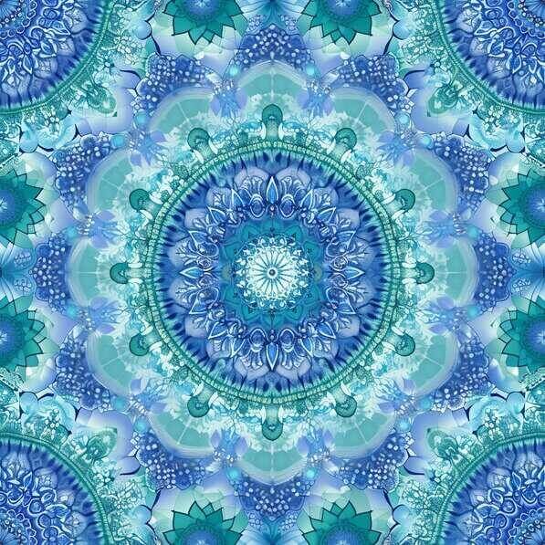Download Blue and White Mandala Pattern for Wall Art and Decoration ...