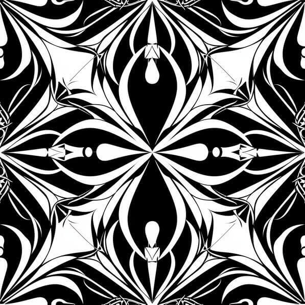 Download Abstract Black and White Floral Pattern Patterns Online ...