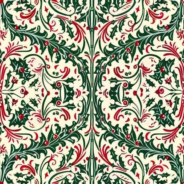 Download Holly Leaves and Berries Pattern for Holiday Decor Patterns ...