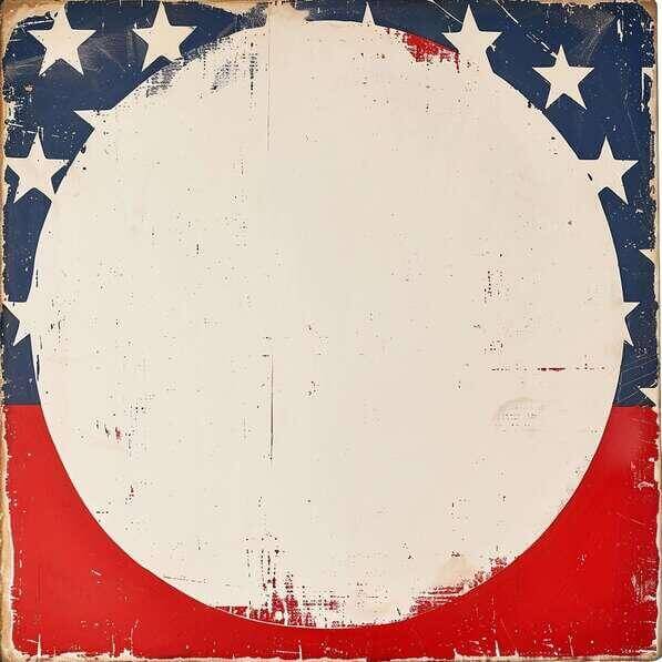 Bannière Vinyle Drapeau Américain Style Rouillé/vintage - Avec œillets Métal Pour Fixation - SignMission - Neuf