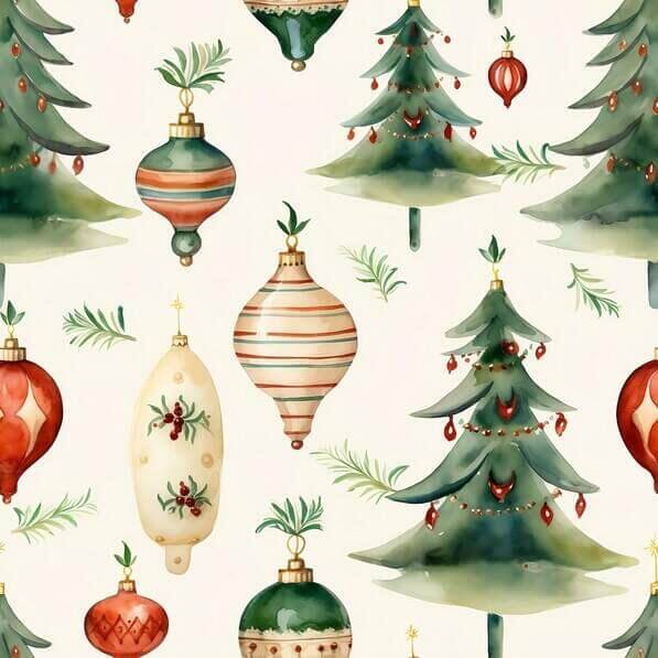 Download Colorful Christmas Ornaments and Snowflakes Pattern Patterns ...
