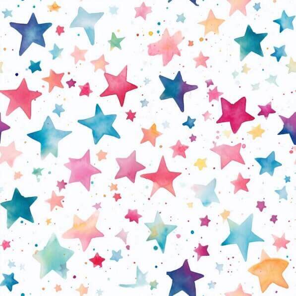 Download Colorful Stars Seamless Pattern on White Background Patterns ...
