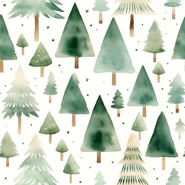 Download Green and White Pine Tree Seamless Pattern Patterns Online ...