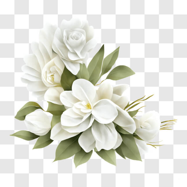 3 Steli Di Magnolia Artificiali Bianche, Fiori Finti In Seta Per Centrotavola E Decorazioni Casa - 3