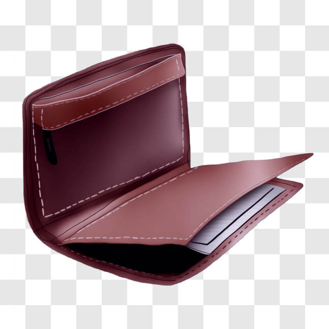 Wallet Thumbnail Download Open Brown Leather Wallet with Laptop Inside PNGs Online ...