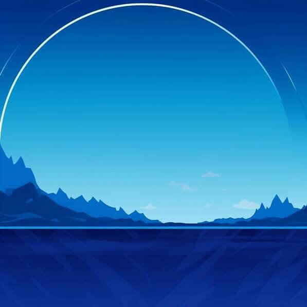 Download Scenic View of Crescent Moon Rising over the Ocean with ...