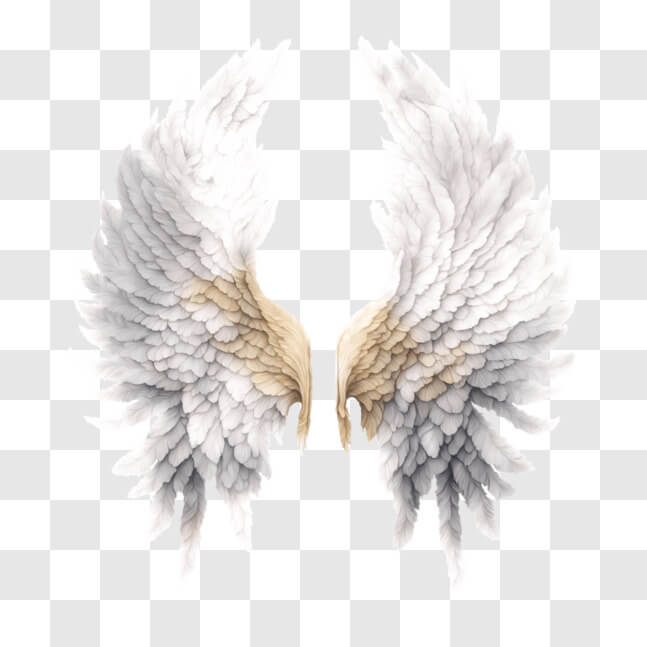 Download White Angel Wings on Black Background PNGs Online - Creative ...