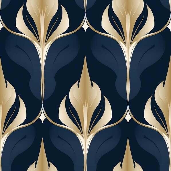 Download Seamless Gold and Black Leaf Pattern for Interior Design ...