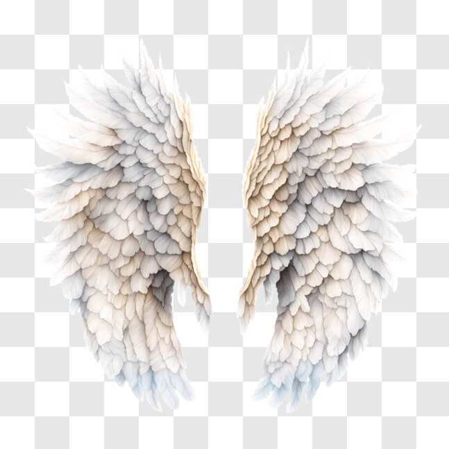 Download White Angel Wings Decoration on Black Background PNGs Online ...