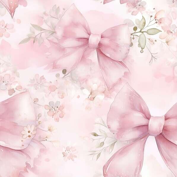 Download Seamless Floral Pattern with Pink Bows and Flowers Patterns ...