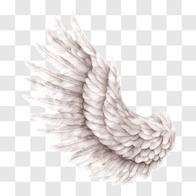 Download White Angel Wing in Flight PNGs Online - Creative Fabrica