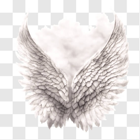 White Angel Wings Cloud Shape for Events and Celebrations