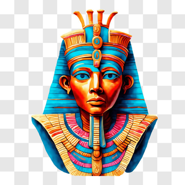 Download Ancient Egyptian-themed Painting with Blue and Gold Accents ...