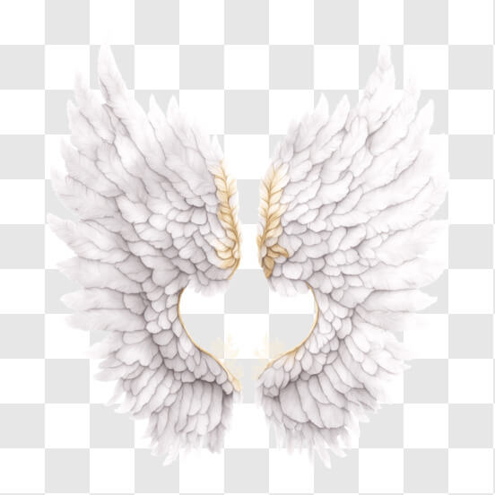 Download White Angel Wings on Black Background PNGs Online - Creative ...