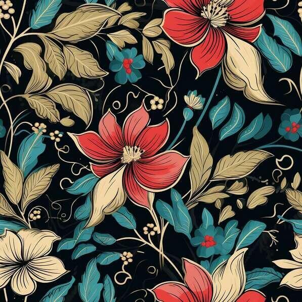 Download Vibrant Floral Pattern for Wall Art and Decor Patterns Online ...