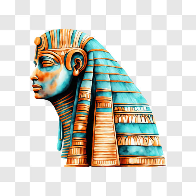 Download Ancient Egyptian Statue Depicting a Woman with Unique Hair PNG ...