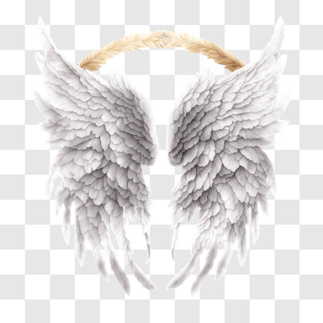 Download White Angel Wings on Black Background PNGs Online - Creative ...