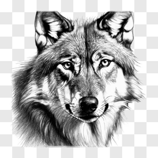 download-black-and-white-wolf-face-drawing-sketches-online-creative