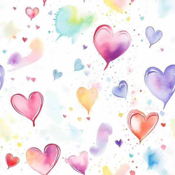 Descarga Patrón sin costuras de corazones coloridos para el Día de San ...