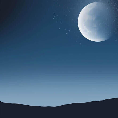 Download Full Moon Rising over Water and Trees at Night Backgrounds ...