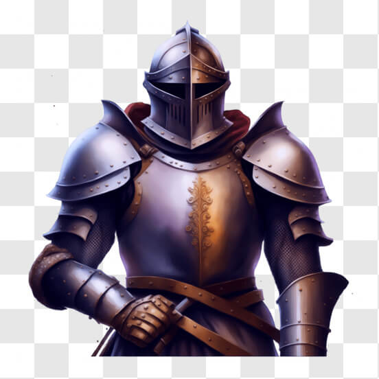 Download Medieval Knight in Full Armor with Sword and Shield PNGs ...