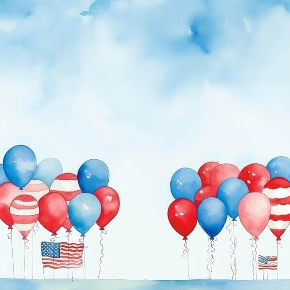 Download Patriotic Balloons Painting for 4th of July Celebrations ...