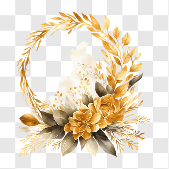 Gold Wreath PNG - Download Free & Premium Transparent Gold Wreath PNG ...