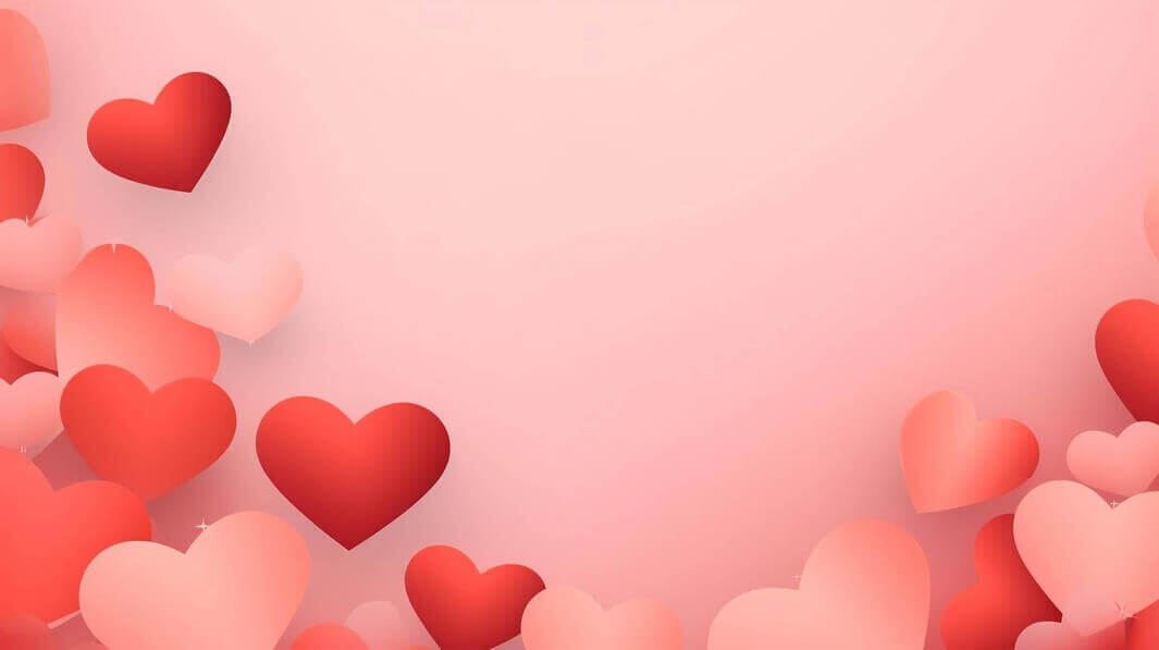 Download Pink Valentine's Day Background with Red Hearts Backgrounds ...