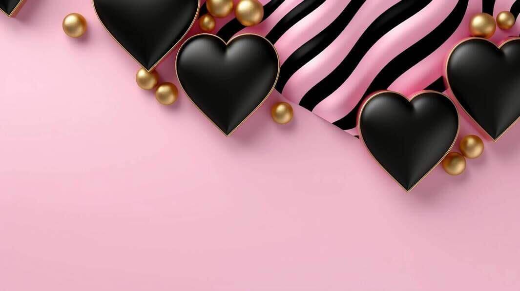 Download Pink Background with Heart and Zebra Pattern Backgrounds ...