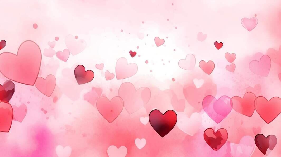 Download Pink Heart Background with Floating Hearts Backgrounds Online ...
